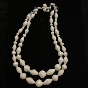 Germany White Two String Necklace
